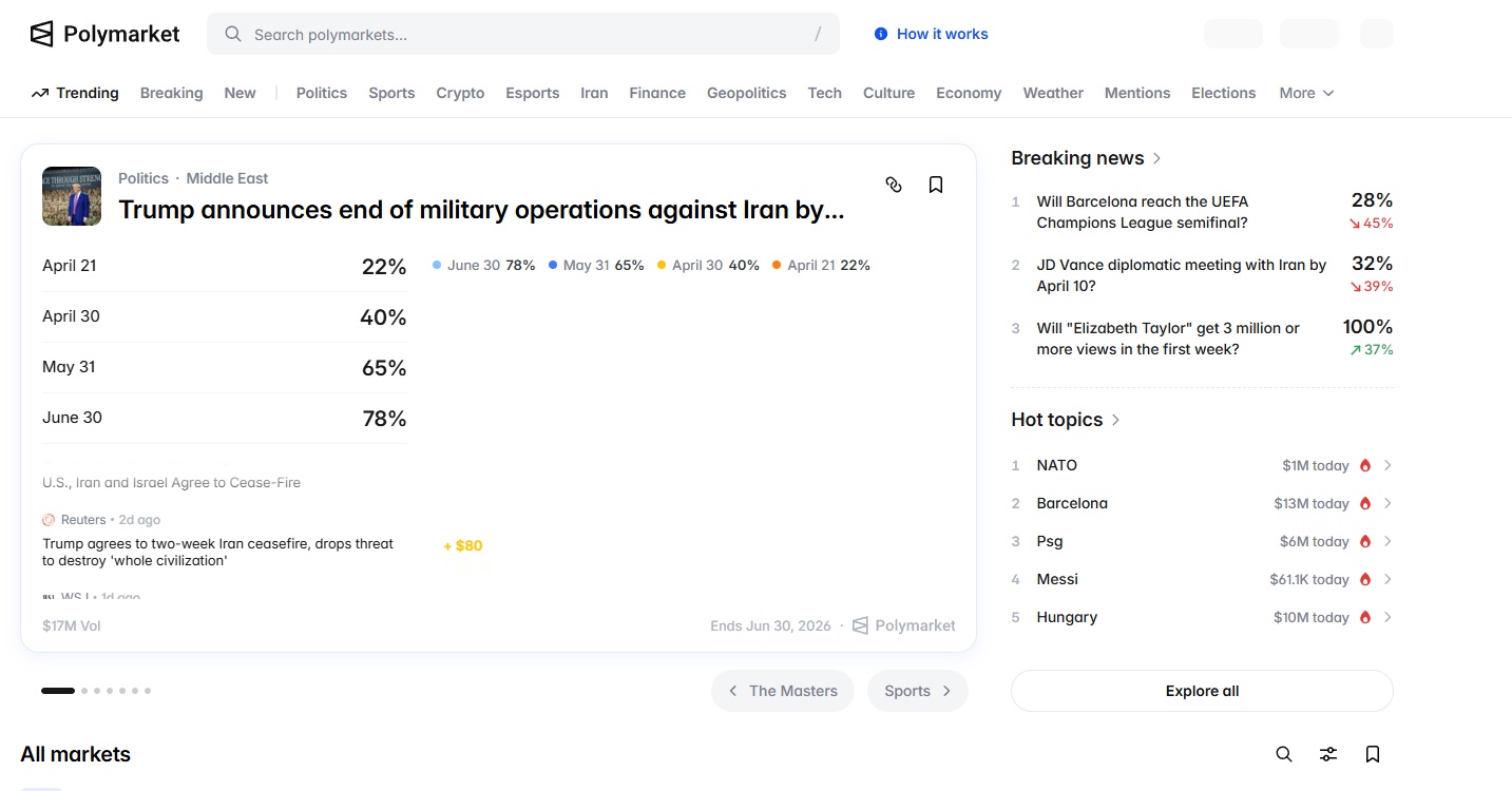 폴리마켓 관련 이미지