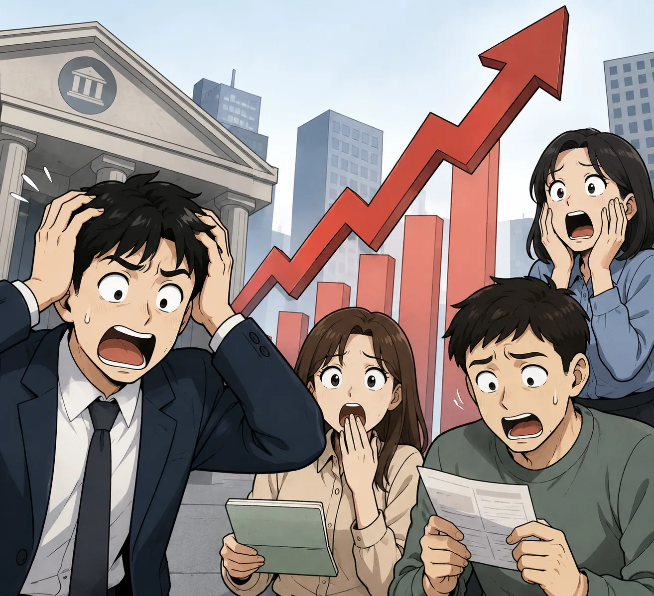 금리 인상 증권주 관련 이미지